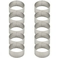 thumbnail image 2 of 10 piezas de 4,5 cm de anillo de tarta redondo perforado sin costura de acero inoxidable anillo de quiche molde de tarta anillo de tarta con agujero anillo de concha de tarta, 2 of 8