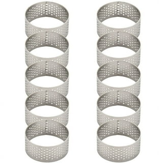 6pcs,3.15 Inch Tart Ring, Perforated Tart Rings for Baking