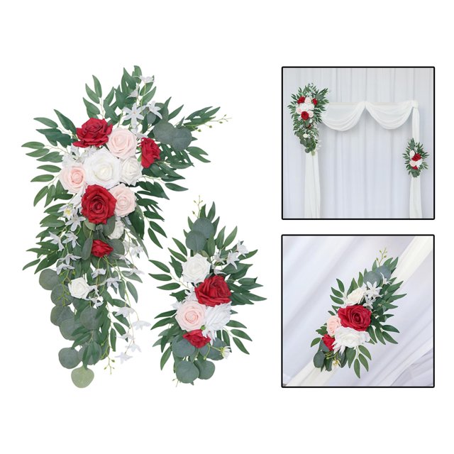 Guirnalda de flores Colcomx 2 uds Seda Roja