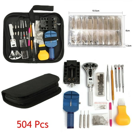 

Haykey Tool Kit With Drill 504Pcs Watch Repair Back Case Pin Link Spring Strap Remover Opener Tool Kit Set Tool Kit For Women