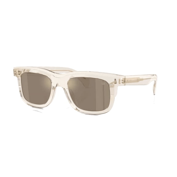 Moncler - ME6004, Squared acetate unisex TRANSPARENT BUTTER/MIRROR BROWN