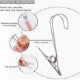 thumbnail image 4 of 12 Pinzas para Ropa de Acero Inoxidable con Ganchos, Clips de Resorte de Metal con Ganchos, Clips para Colgar Universales para Oficinas, Cocinas y Baños, 4 of 5