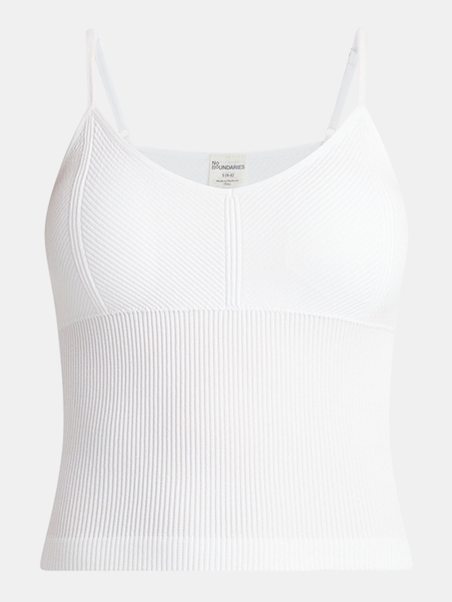 No Boundaries Seamless Miter Textured V-Neck Cami with Demi Cups, Women's