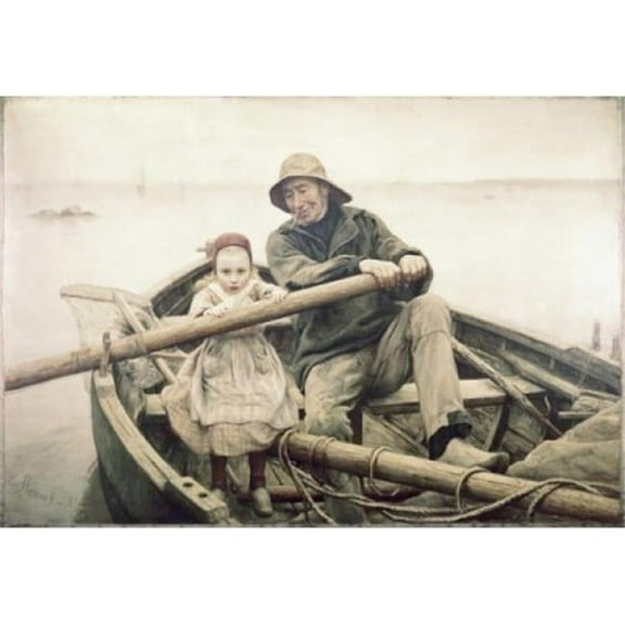 Superstock SAL900110752LARGE The Helping Hand 1881 Emile Renouf, 1845-1894 French Poster Print, 24 x 36 - Large