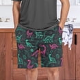 thumbnail image 7 of Men’s Sleep Shorts Relaxed Fit Lounge Pants with Pockets Mens Pajama Loungewear Home Wear Comfort Cute Green Dinosaurs Small, 7 of 7