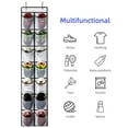thumbnail image 3 of KEEPJOY 28 Pockets Over The Door Shoe Organizer, Hanging Shoe Organizer with 4 Hooks, Shoe Holder with 14 Mesh Pockets Closet Door Shoe Storage Bag (White-2Pack of 14Pockets)), 3 of 5