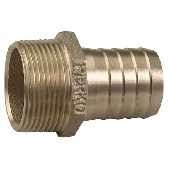 Adaptador Perko 3/4 de tubo a manguera recto en bronce