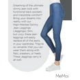thumbnail image 7 of MeMoi High-Waisted Skinny Jean Leggings - Womens - Female (Small/Medium, Light Wash), 7 of 7
