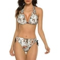 thumbnail image 1 of NICKSUN Women's Bikini Sets, Cute Print Two Piece Bathing Suits Sexy Halter Padded Bikini Swimsuits, 1 of 6