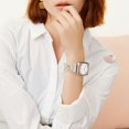 thumbnail image 3 of KOMI Compatible with Series 8/7/9 Resin Apple Watch Bands 45mm 44mm 42mm,Fashion Resin Bracelet Wristband with Stainless Steel Buckle for iWatch Ultra 49mm Series 6/5/4/3/2/1/SE, 3 of 7