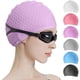 thumbnail image 1 of Gorro de natación de silicona, gorro de baño cómodo, ideal para cabello rizado, corto, medio largo, gorro de natación para mujeres y hombres, gorros de ducha que mantienen el peinado sin cambios Fokelyi LRWJ848-6, 1 of 6