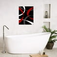 thumbnail image 3 of Red Abstract Wall Art, Black White and Gray Geometric Pattern Canvas Wall Art, Modern Minimalist Framed Wall Art for Living Room Bathroom Bedroom Kitchen Ready to Hang, 8X10 Inches, 3 of 7