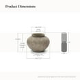 thumbnail image 4 of LuxenHome Rustic Ceramic Vase, 12.2" Wide Terracotta Pot with Earthy Gray-Brown Finish, Handcrafted, 4 of 9