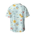 thumbnail image 2 of Fotbe Space With Dino Astronauts print Short Sleeve Button Down Shirts for Men Casual Summer Beach Wrinkle Free Shirt-Large, 2 of 7
