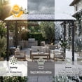 thumbnail image 6 of NETAJE 10'x10' Outdoor Metal Gazebo, Hardtop Wall Mounted Gazebo & Pergola with Metal Sloping Roof, for Backyard, Deck, Patio, 6 of 7