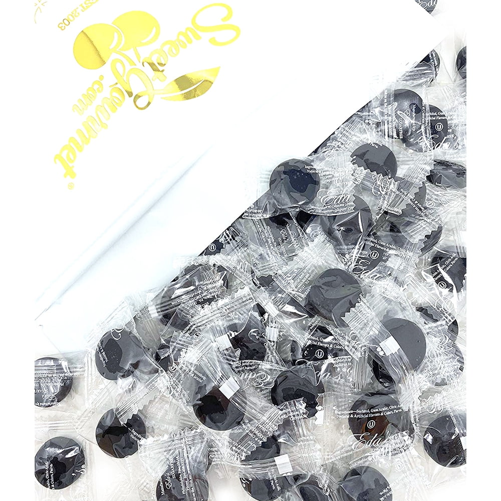 SweetGourmet Eda's Black Licorice Flavored Hard Candy Sugar Free Bulk