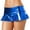 #A01-Blue, variant on Women’s Metallic Mini Skirts Pleated Ultra Micro-Mini Rave Skirt for Festivals, Costumes Mardi Gras Short Skirt for Party