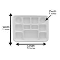 thumbnail image 4 of 11 Compartment White Disposable Party Thali Plates by Poojabazar (50 Pack), 4 of 6