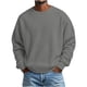 thumbnail image 1 of Ceisia Mens Long Sleeve Pullover Loose Sweater Waffle Knit Round Neck Lounge Loose Type Gray XXL Gift, 1 of 6