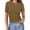 Brown, variant on Women's Short Sleeve Crewneck Top | Casual Slim Fit Ribbed Knit Basic Tee Petite Turtleneck Women's Tee Shirts Womens Running Tee Shirts Short Sleeve Top Cute Summer Top Ladies Athletic Wear Casual V
