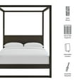 thumbnail image 3 of Platform Bed Frame, Queen, Oak Brown, Wood, Hotel Bedroom, Modern Contemporary, HB38244, 3 of 10