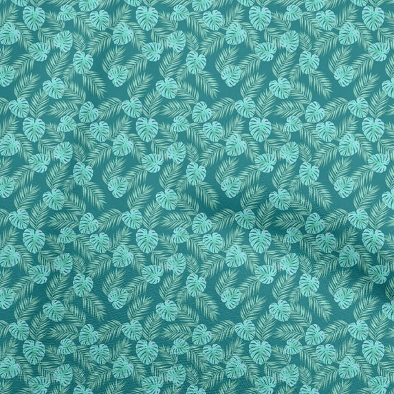 oneOone Cotton Poplin Teal Green Fabric Tropical Quilting Supplies Print Sewing Fabric By The Yard 42 Inch Wide