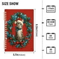 thumbnail image 3 of WOBOGO Christmas Tabby Cat Notebook College Horizontal Grid Paper Ink Spill Resistant Water Resistant Cover 8.3x5.7x0.4in, 3 of 8