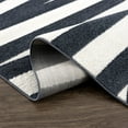 thumbnail image 4 of Abani Nuevo Collection Mid Century Modern Cream Charcoal Diagonal Lines 5'3" x 7'6" Area Rug, 4 of 5