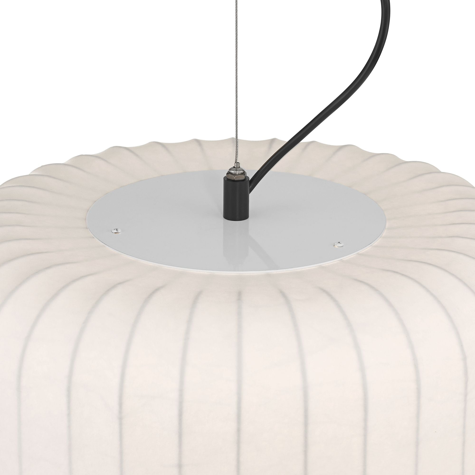 Possini Euro Design Jaime 18" Modern Pendant Chandelier Ceiling Light Fixture Dining Room Over Table Drum Matte Black and White