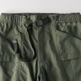 thumbnail image 7 of lcziwo Gym Shorts Men with Pockets Big and Tall Holiday Casual Elastic Waist Hiking Shorts Beach Fishing Wide Leg Dress Shorts Green L, 7 of 7