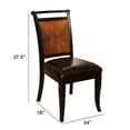 thumbnail image 4 of Benjara Benzara , Set of Two, Black and Brown Salida I Transitional Side Chair (Set of 2), Black & Antique Oak, 4 of 4
