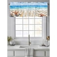 thumbnail image 4 of Summer Ocean Starfish Valances for Windows, Rod Pocket Kitchen Valance Curtains - Soft & Washable Small Window Treatment for Living Room,&nbsp;Bathroom, Blue Sky , 42x12 Inch, 1 Panel, 4 of 9