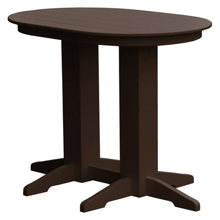 Recycled Plastic Bar - Radionic Hi Tech Rochester Recycled Plastic Oval Bar Height Patio Table