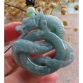 thumbnail image 2 of Icy Green Natural A Jade jadeite Pendant Dragon Circle Necklace 677303 TN, 2 of 10