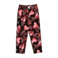 thumbnail image 4 of Daiia Ladybugs and Red Hearts Women's Sleep Pant with Pockets and Drawstring,Pajama Pants-Large, 4 of 9