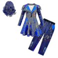 thumbnail image 2 of Conjunto de disfraces de Audrey para niña, disfraces de Halloween para fiesta infantil, disfraces de Cosplay de Evie Dedescendientes 3 Mal, pantalones de vestir, peluca, 2 of 4