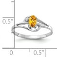 thumbnail image 2 of Primal Gold 14 Karat White Gold 5x3mm Oval Citrine and Diamond Ring, 2 of 4