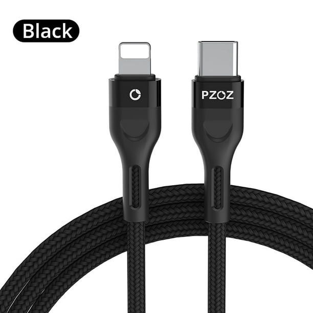 PZOZ 20W PD USB C Cable de carga rápida para iPhone 14 13 12 11 Pro Max Xs Xr X 8 Plus iPad Mini cargador código USB tipo C Cable Tan Jianjun unisex