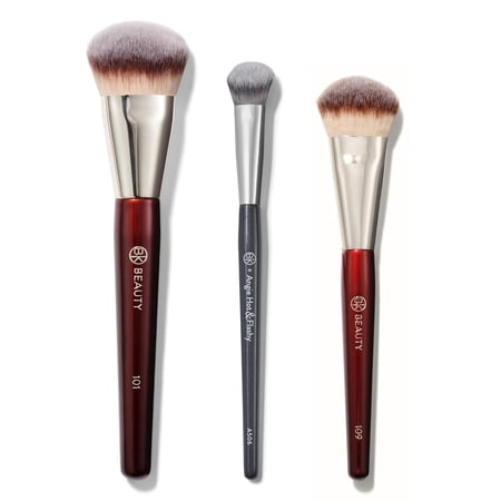 Pozyie BK Beauty Brush Set - A506 109 & 101 Concealer Brushes Contour Brush Mini Foundation Brush - A trio of Essential Brushes for a Flawless Look