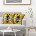 thumbnail image 2 of Summer Pillow Covers 16x16 Set of 2, Bee Polka Dots Decorative Yellow Throw Pillow Covers Linen Cute Farmhouse Cushion Pillow Covers for Sofa Couch Outdoor Decor, 2 of 6