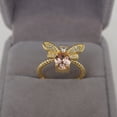 thumbnail image 3 of Ajustable Anillo de Cristal Amarillo Apertura Anillos Naturales, 3 of 7