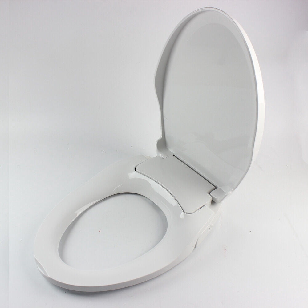Miumaeov Non-Electric Bidet Toilet Seat Elongated Toilet Seat White Bidet Attachment for Toilet D Style