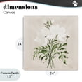 thumbnail image 4 of Stupell Industries Coastal White On Tan Floral Canvas Art, 24 x 24, by Lucille Price, 4 of 8