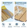 thumbnail image 3 of Garvee 48-Pack 12"x12" Interlocking Composite Deck Tiles for Patio, Balcony, Porch, Poolside, Teak, 3 of 8