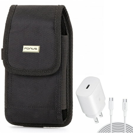 Case Belt Clip & 25W Fast Home Charger for Samsung Galaxy S24 Ultra/Plus - Swivel Holster Rugged Cover, PD Type-C 10ft USB-C Cable Quick Power for Galaxy S24 Ultra/Plus