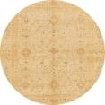 thumbnail image 1 of Ahgly Company Indoor Round Abstract Orange Abstract Area Rugs, 8' Round, 1 of 6