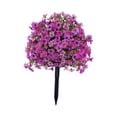 thumbnail image 3 of Flor violeta artificial, estaca de jardín, arbustos de vegetación artificial, decoración artificial, 3 of 9