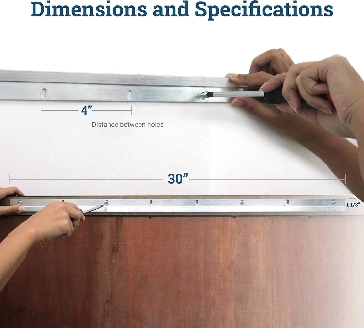 Picture Hang Solutions 30 in Light French Cleats for Metal and Wood 250-lb Capacity 1 Pair per Pack