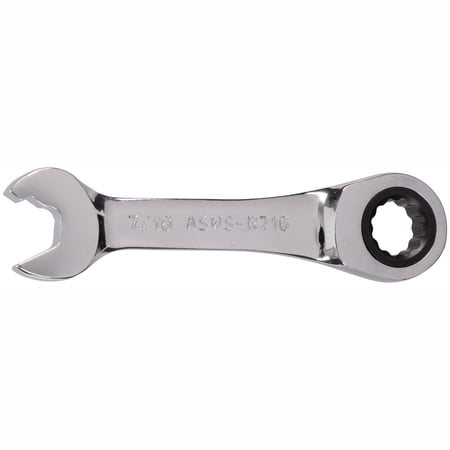 UPC: 0811490016491 | Jonard Tools ASWS-R716  Ratcheting Speed Wrench Stubby 7/16