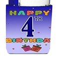 thumbnail image 1 of Aisladores De Bebidas Ultra Happy 4Th Birthday Para Latas Delgadas Cj1095Muk, 1 of 1